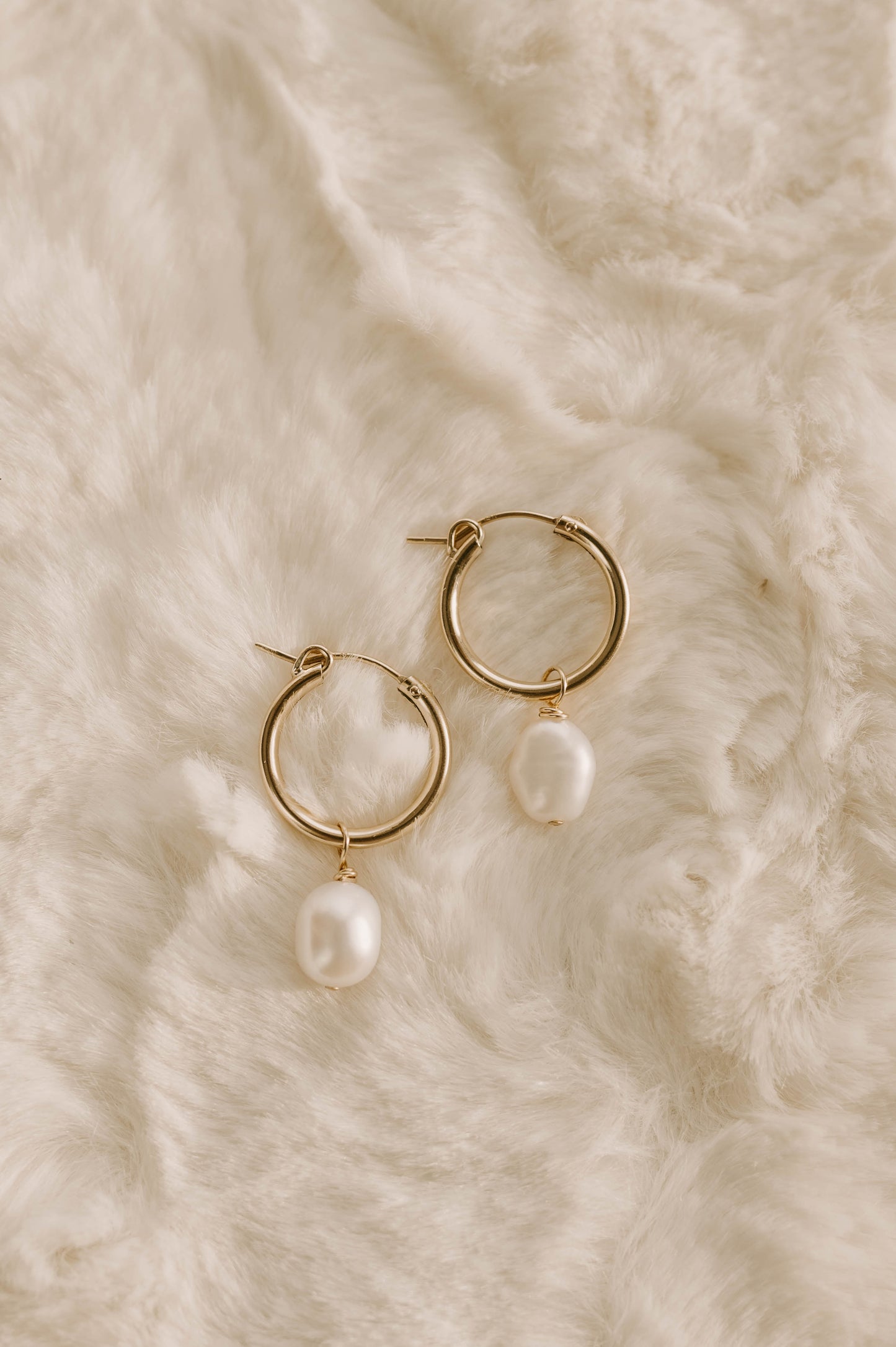 Pearl Hoop Earrings