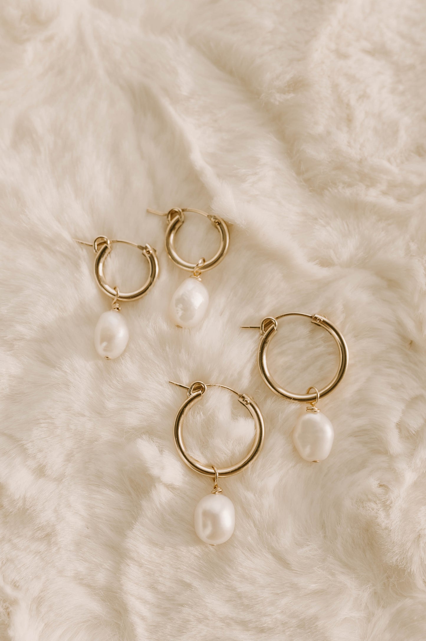 Pearl Hoop Earrings