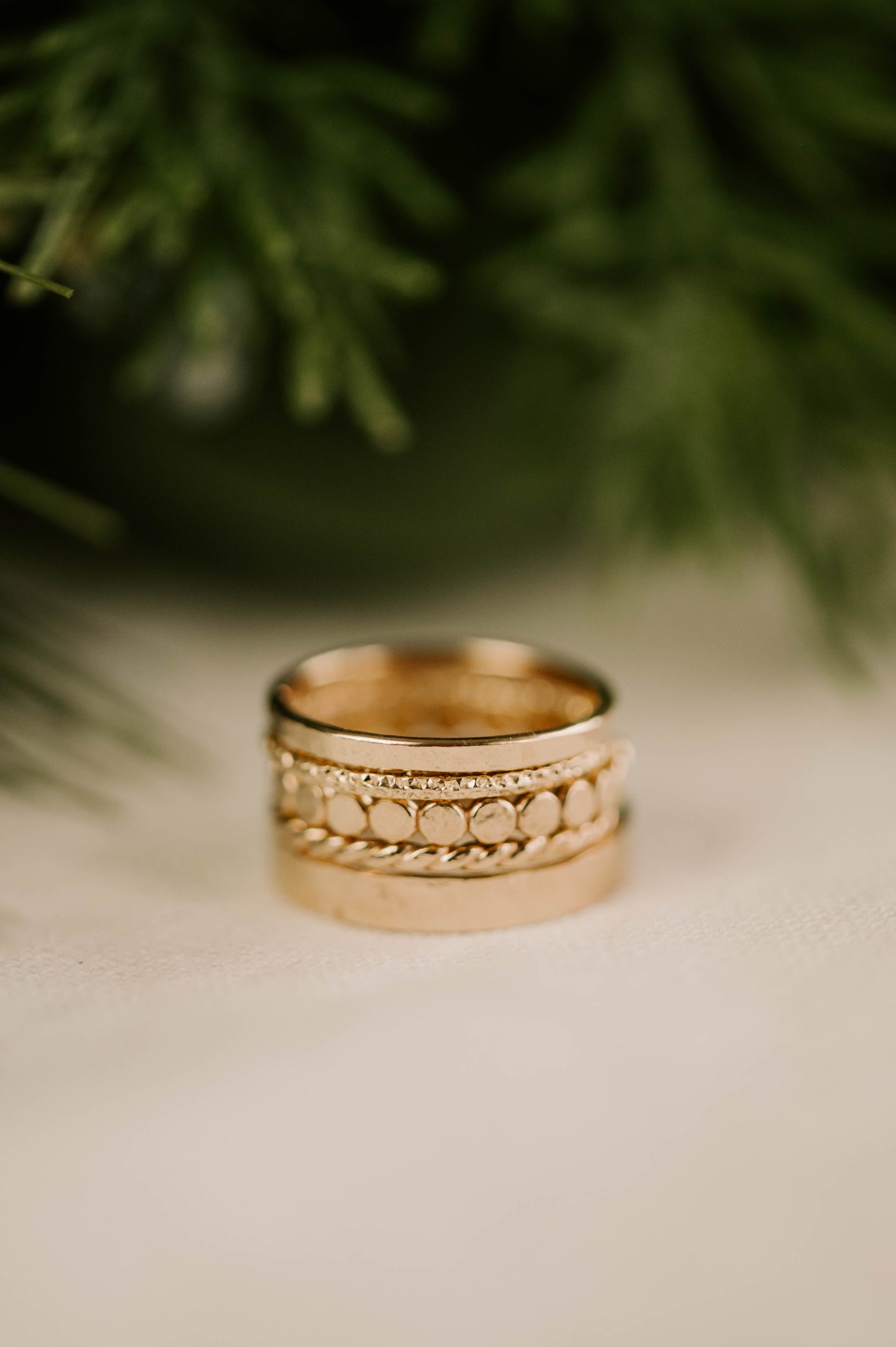 Textured Stacking Rings - Set of 5