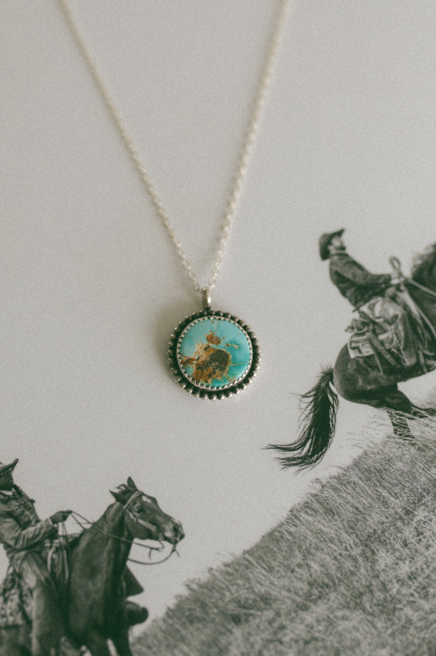 Kingman Turquoise Pendant Necklace