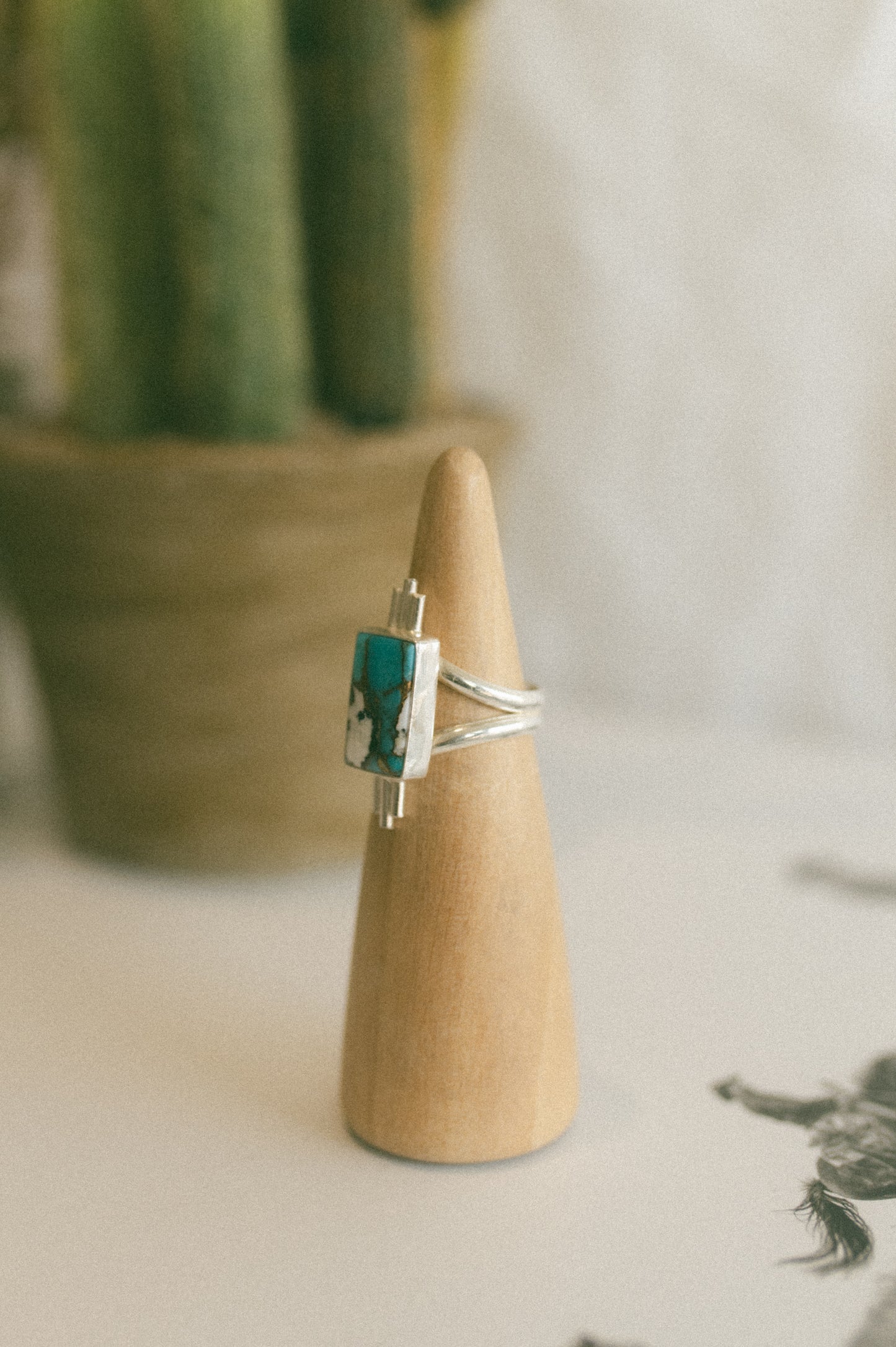 Kingman Mojave Turquoise Ring - Size 7