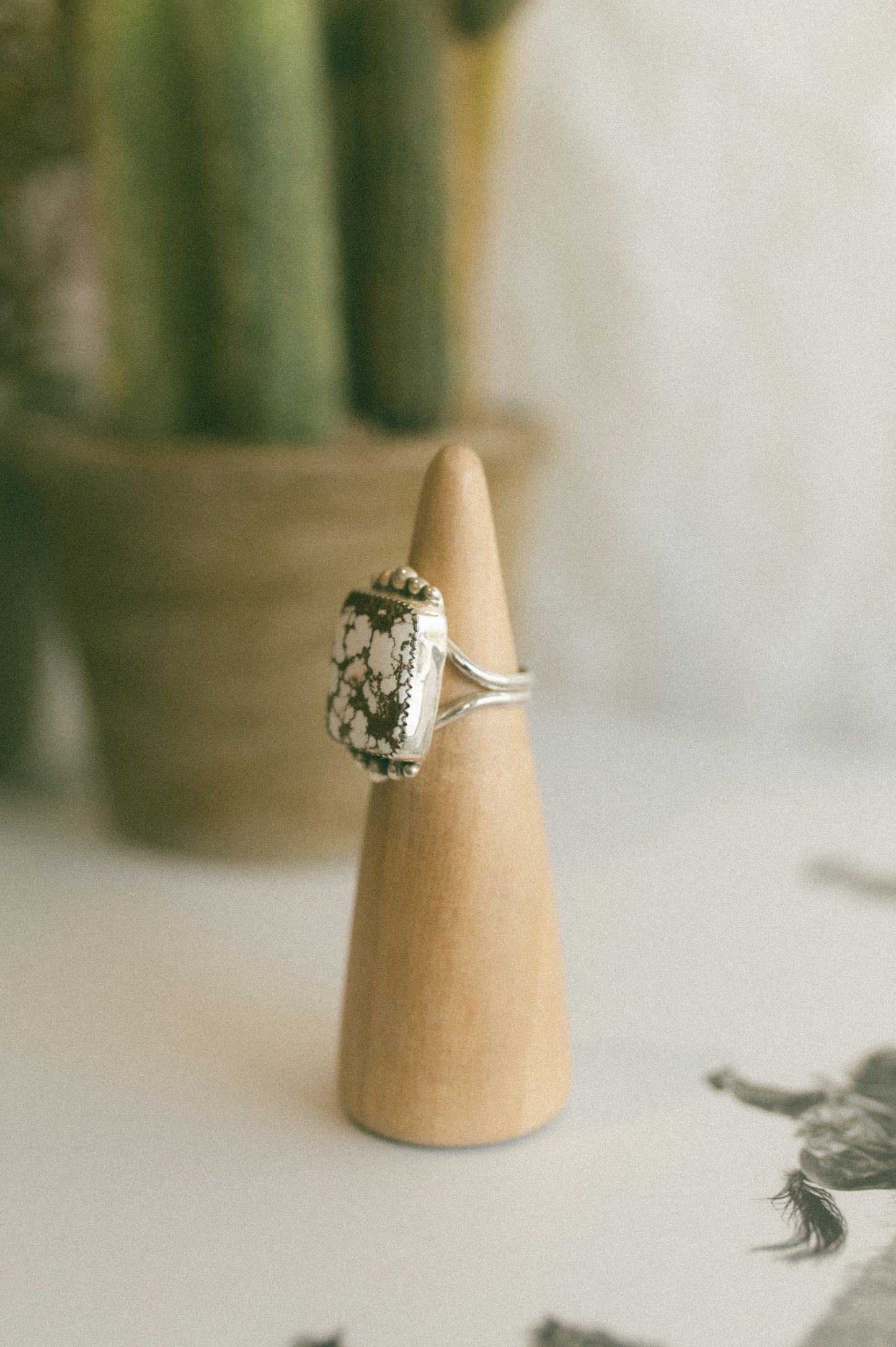 Wild Horse Magnescite Ring - Size 7