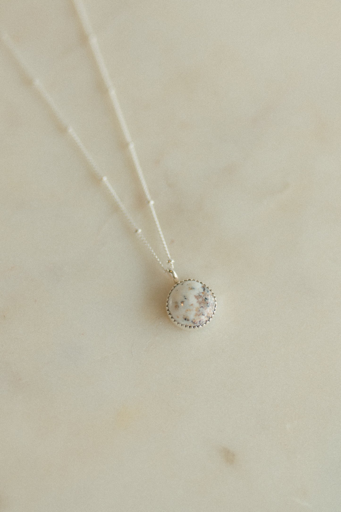 White Buffalo Turquoise Pendant Necklace