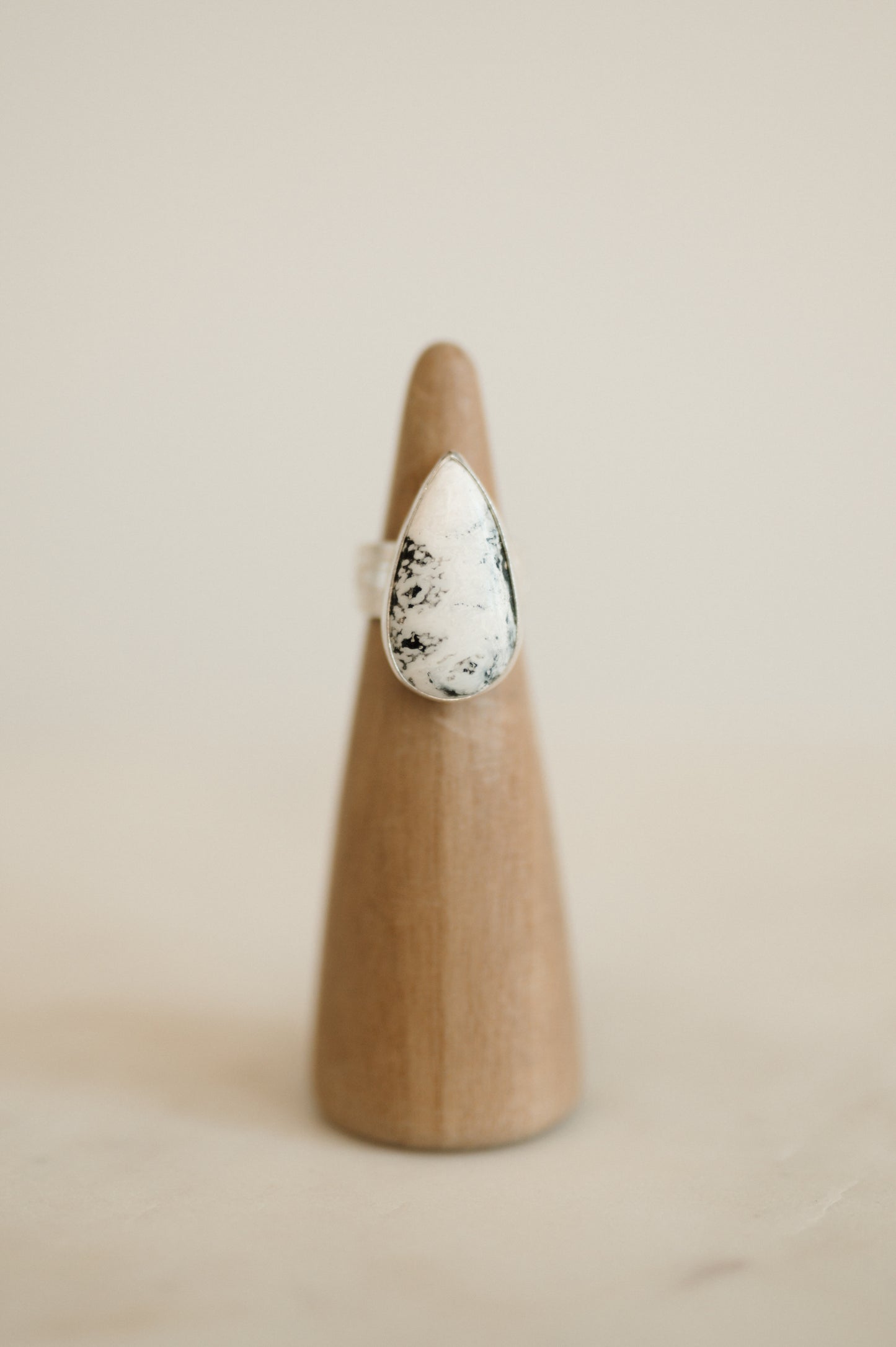 White Buffalo Turquoise Ring - Size 5