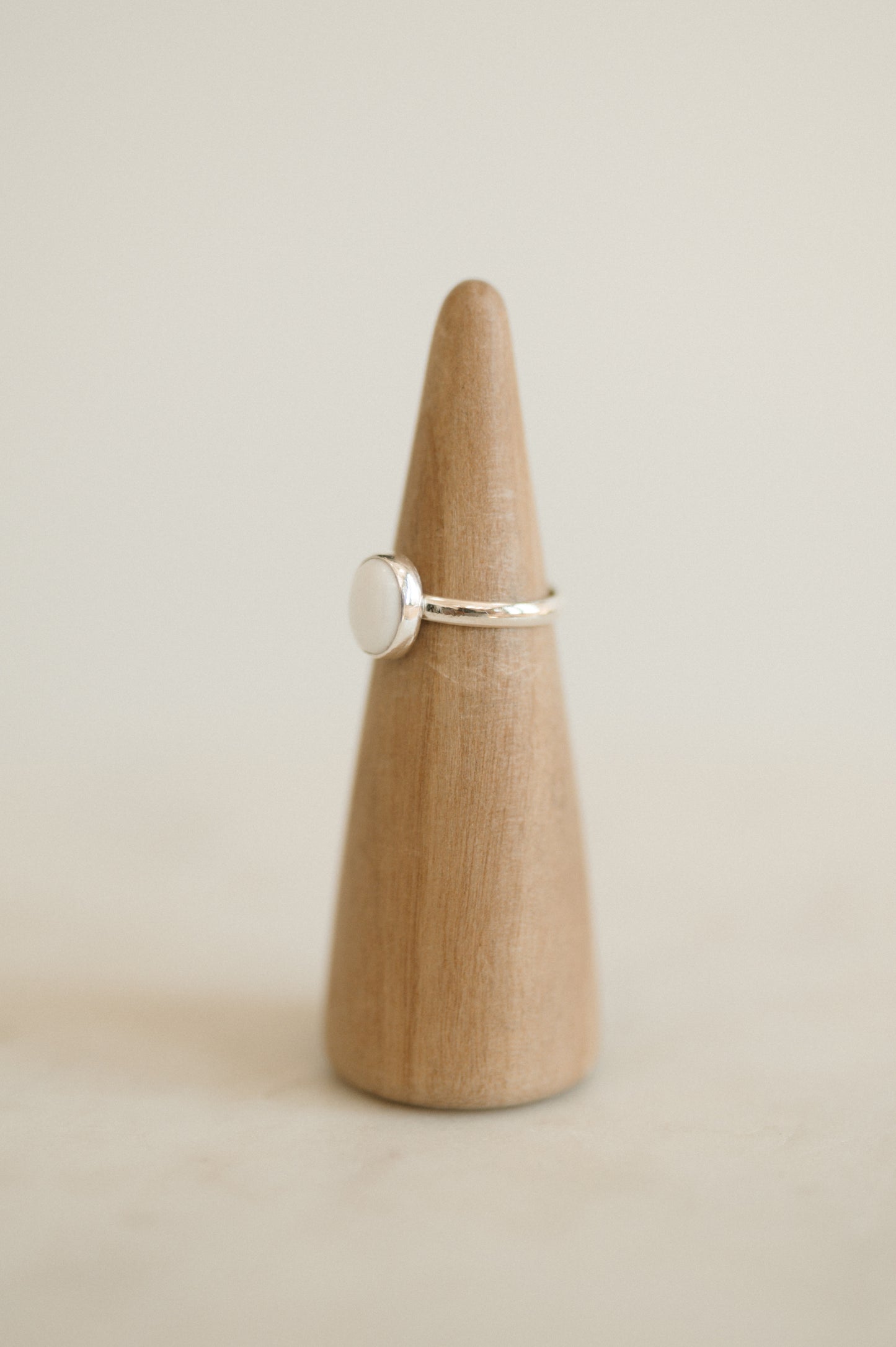 White Buffalo Turquoise Ring - Size 7