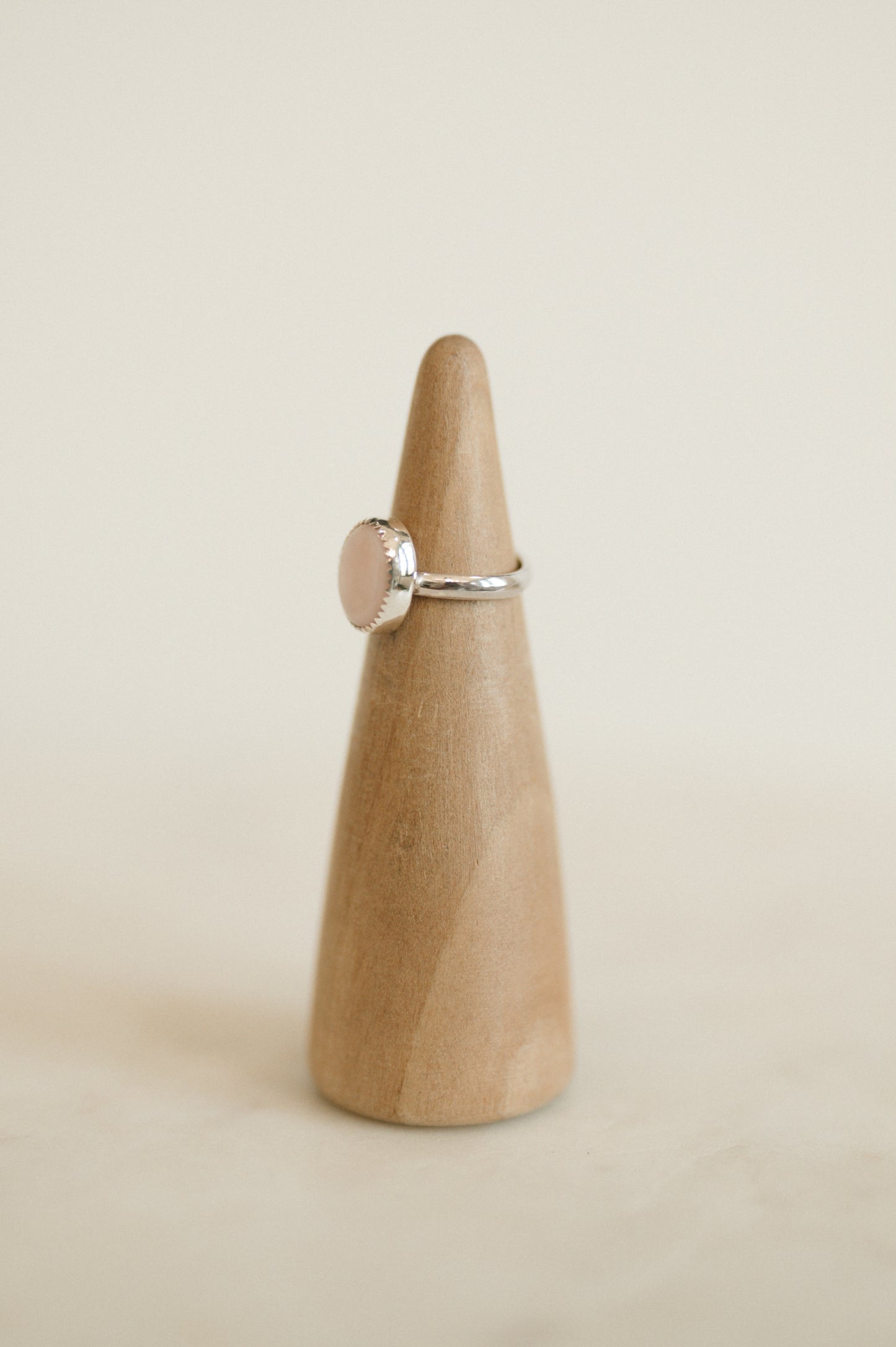 Peruvian Pink Opal Ring - Size 4