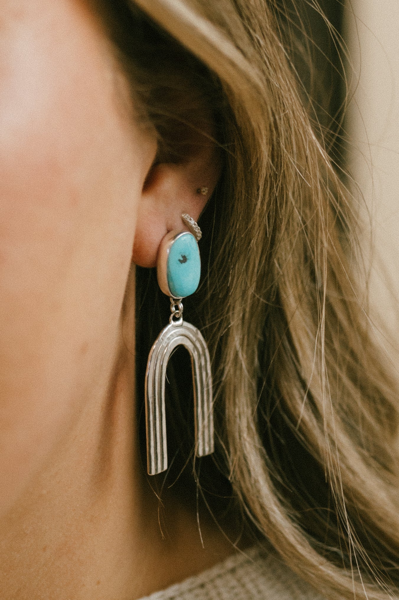 Sleeping Beauty Turquoise Earrings