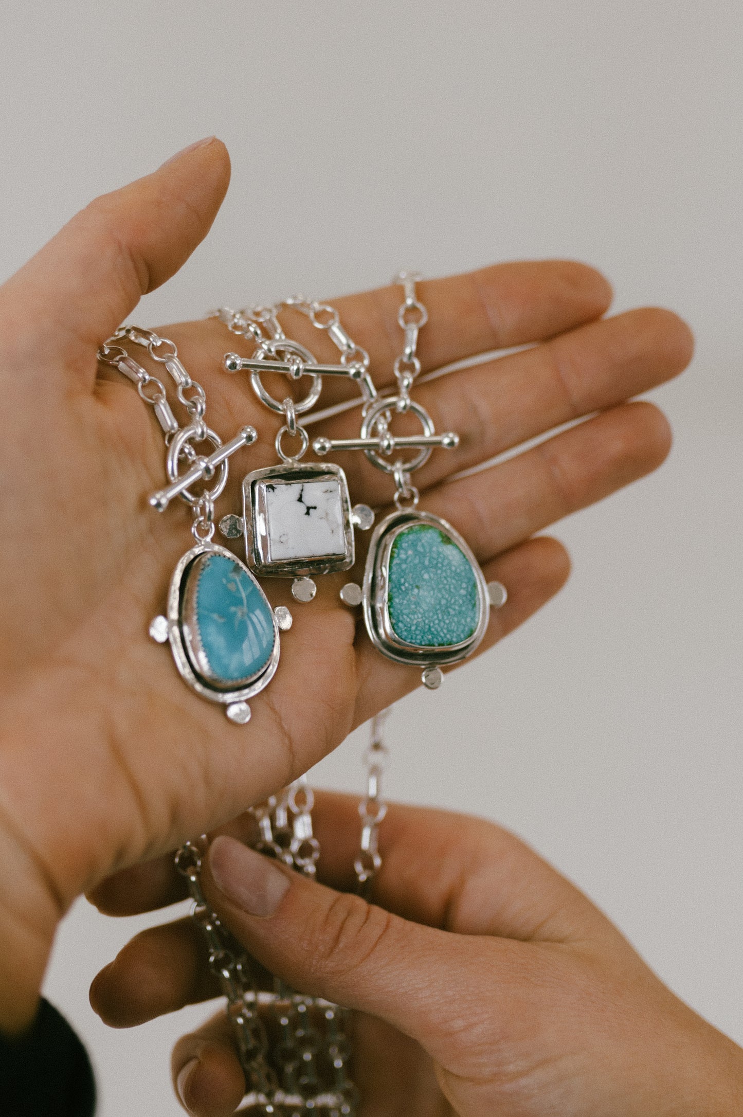 White Buffalo Turquoise Pendant Necklace