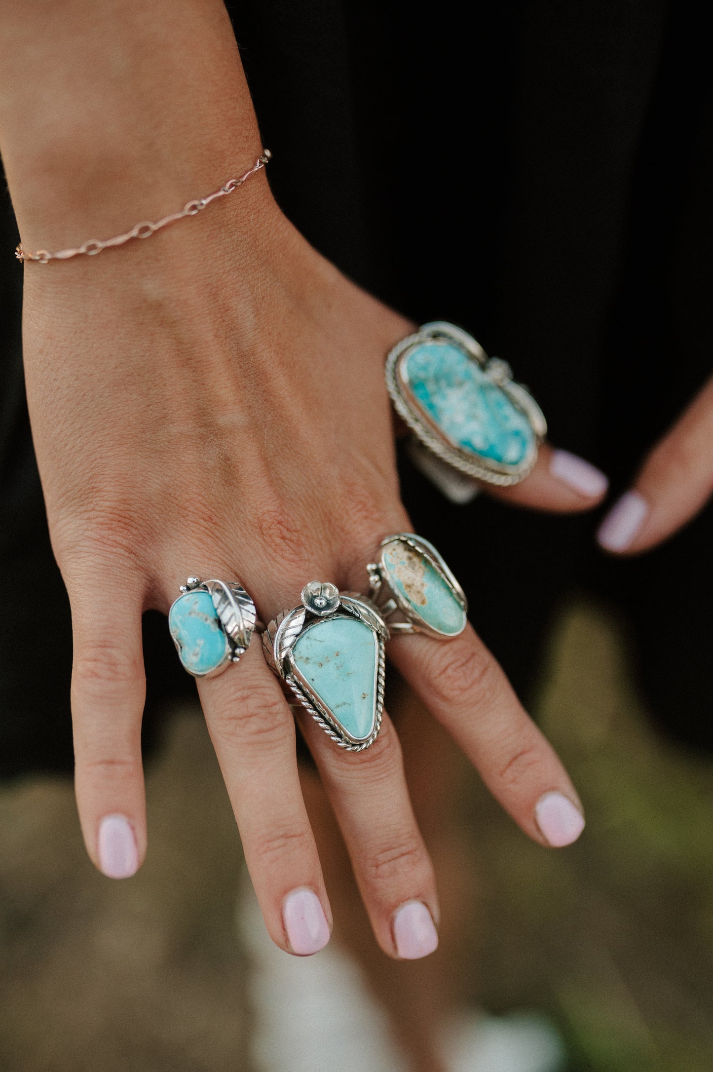 Kingman Turquoise Ring - Size 8.5