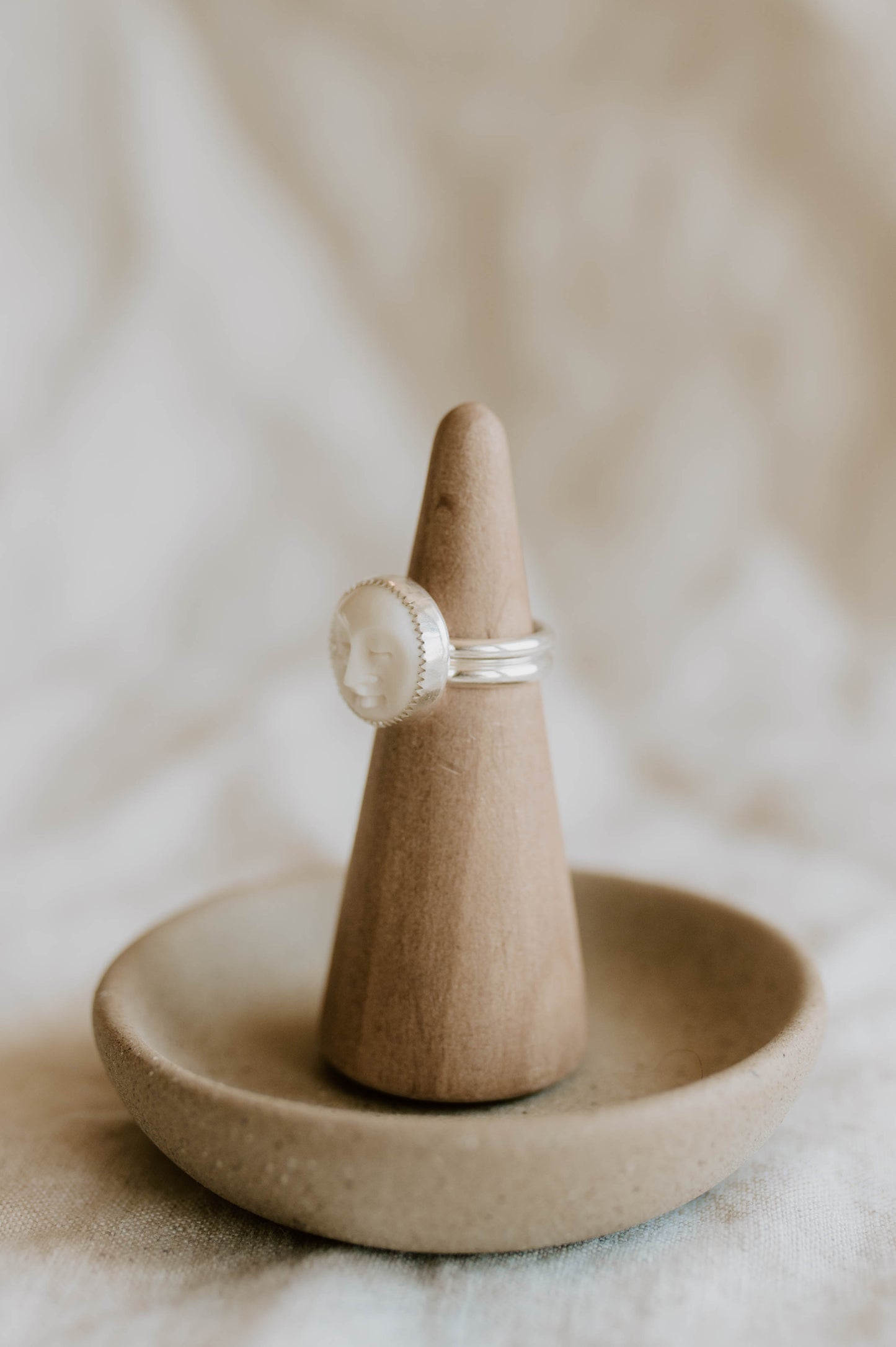 Moon Face Ring
