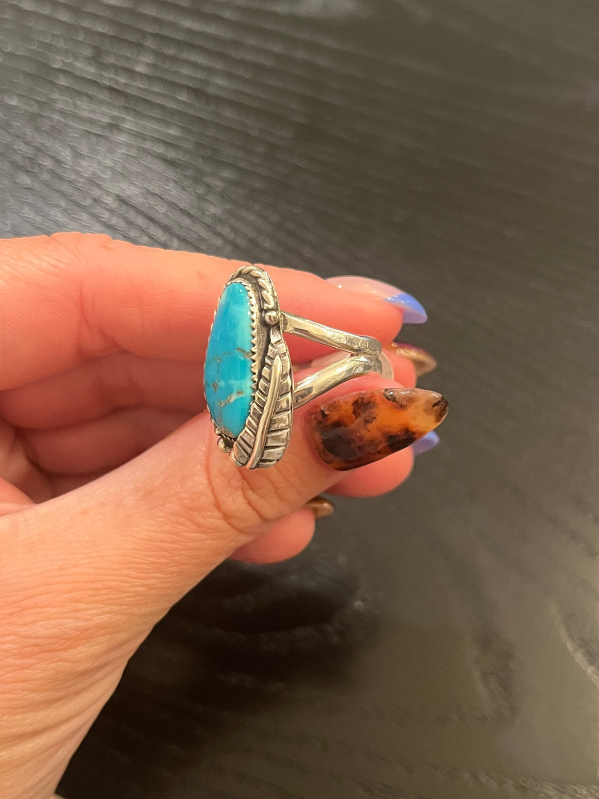 Kingman Turquoise Ring - Size 10