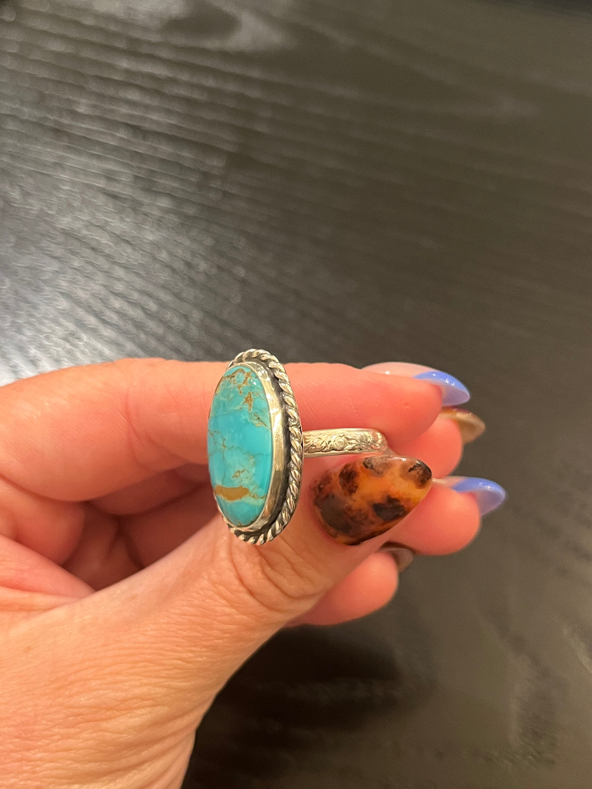 Lone Mountain Turquoise Ring - Size 9