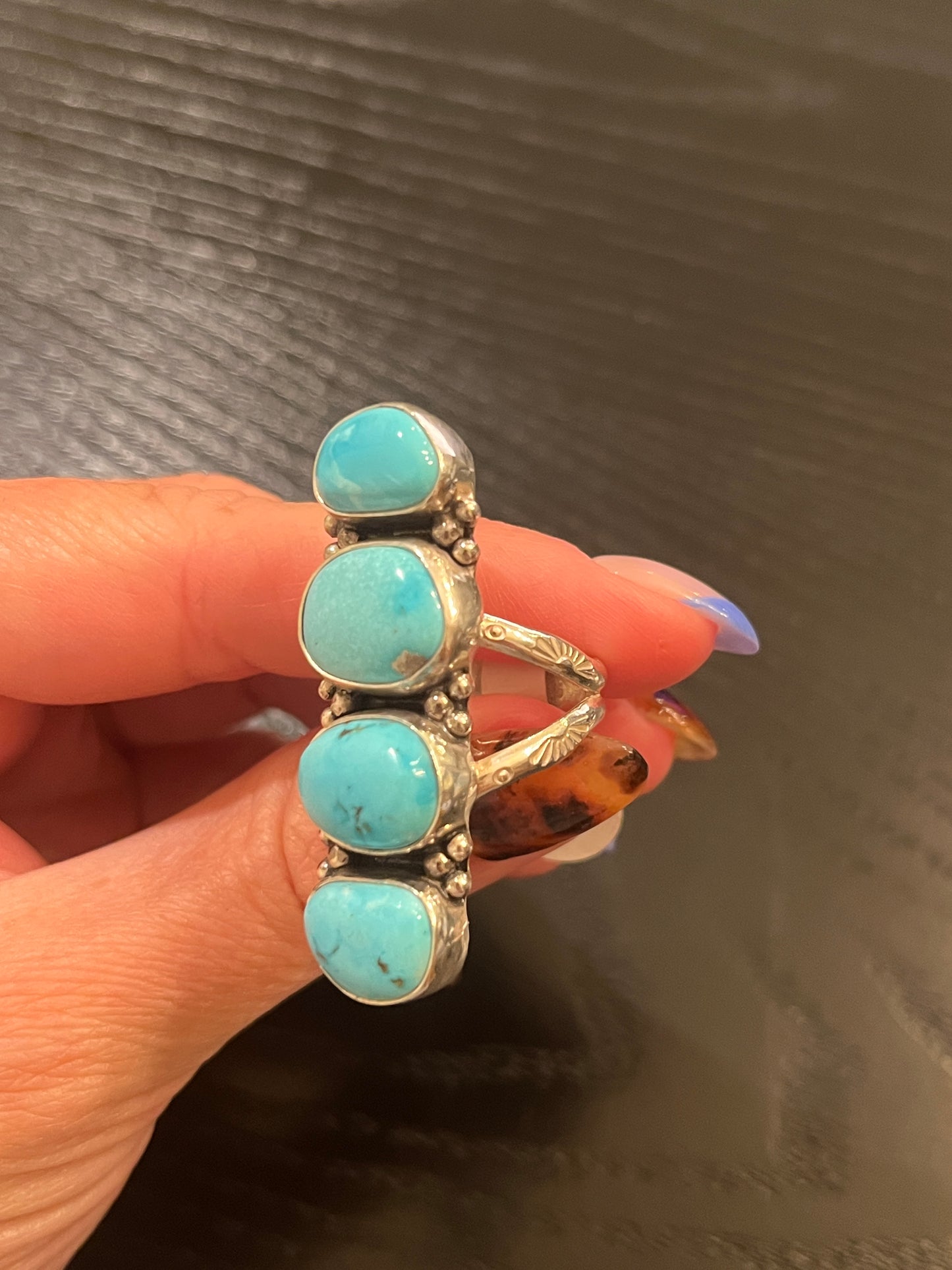 Kingman Turquoise Ring - Size 8