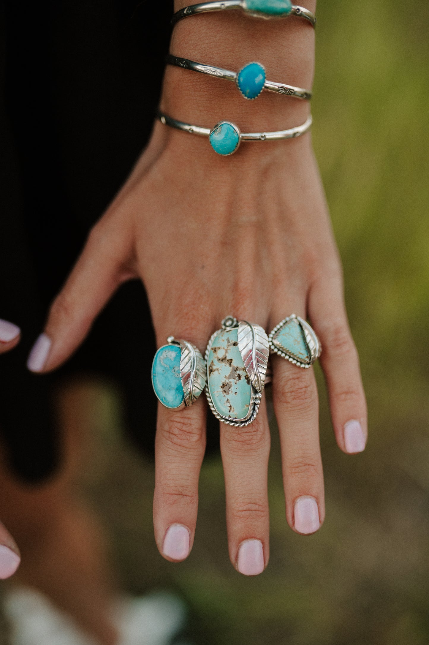 Pilot Mountain Turquoise Ring - Size 9.5