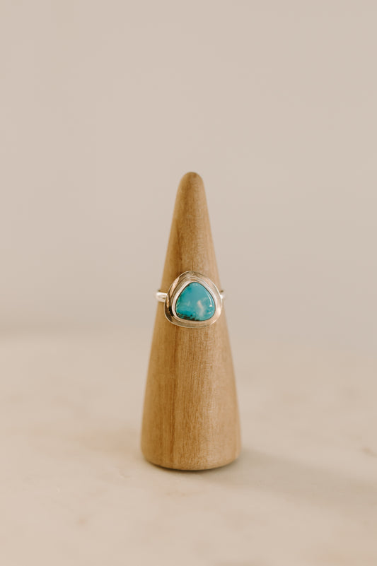 Lone Mountain Turquoise Ring - Size 8.5