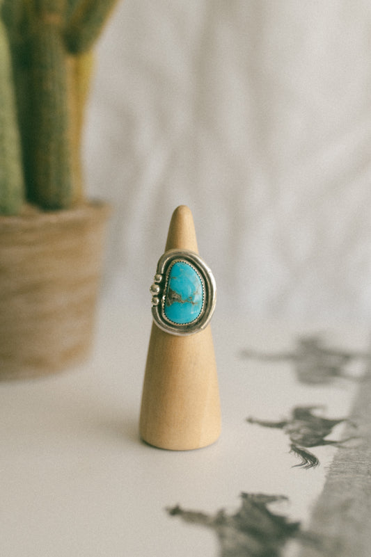 Kingman Turquoise Ring - Size 7.5