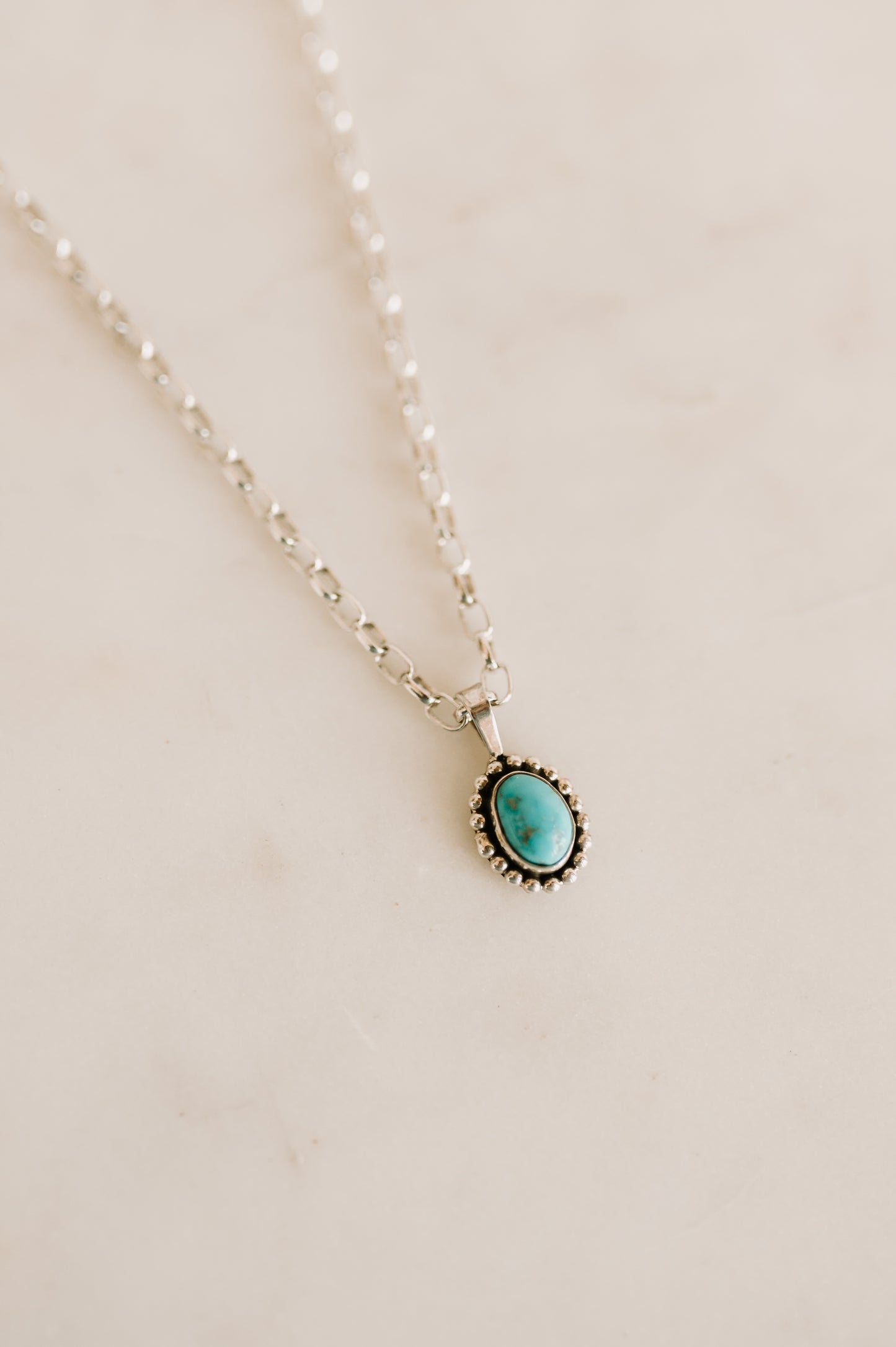 Kingman Turquoise Pendant Necklace