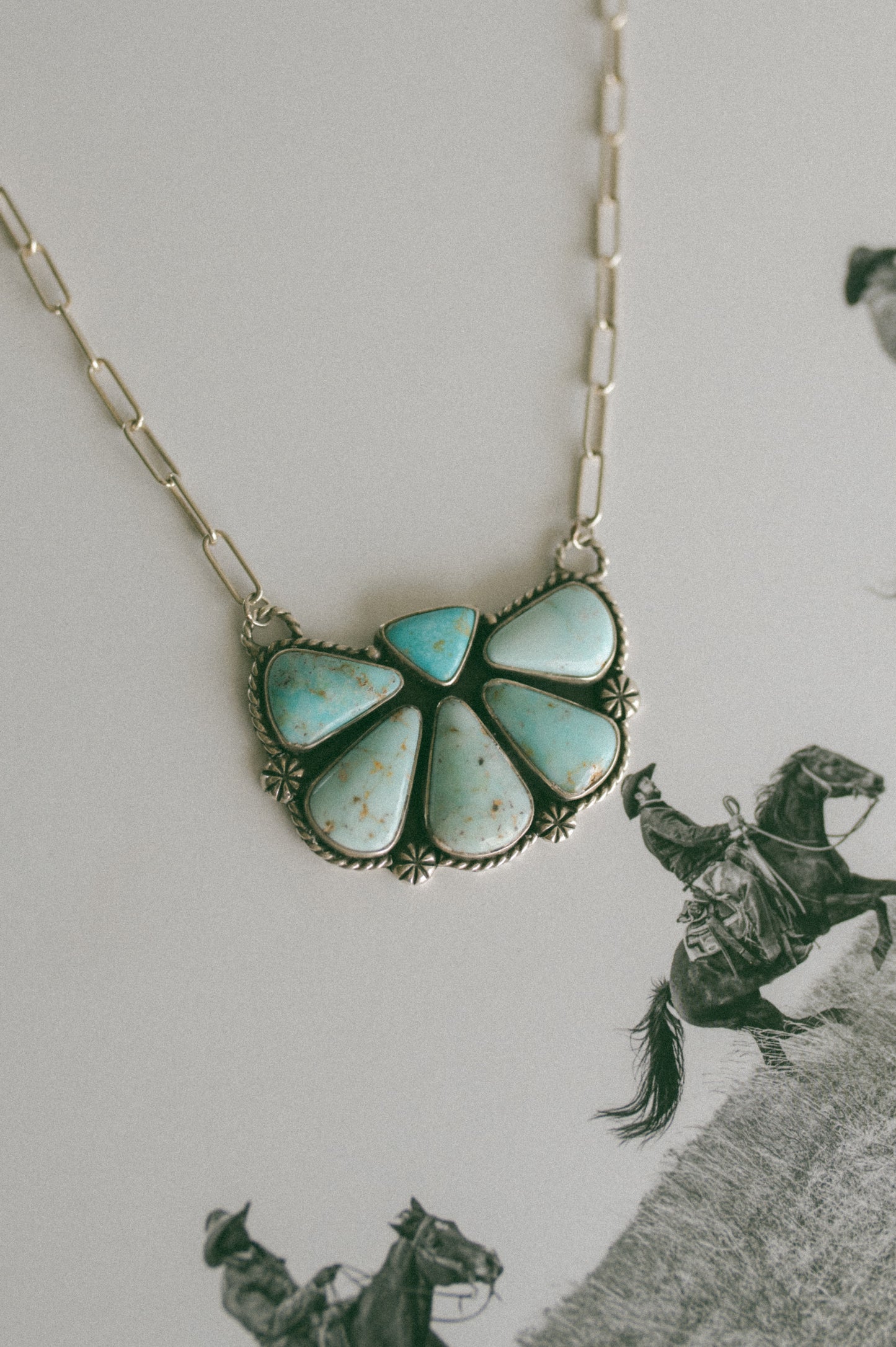 Kingman Turquoise Pendant Necklace