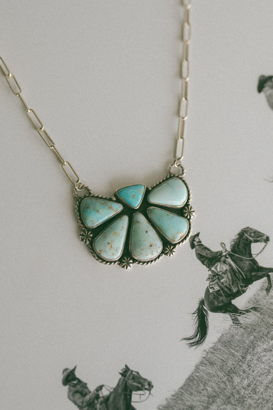 Kingman Turquoise Pendant Necklace