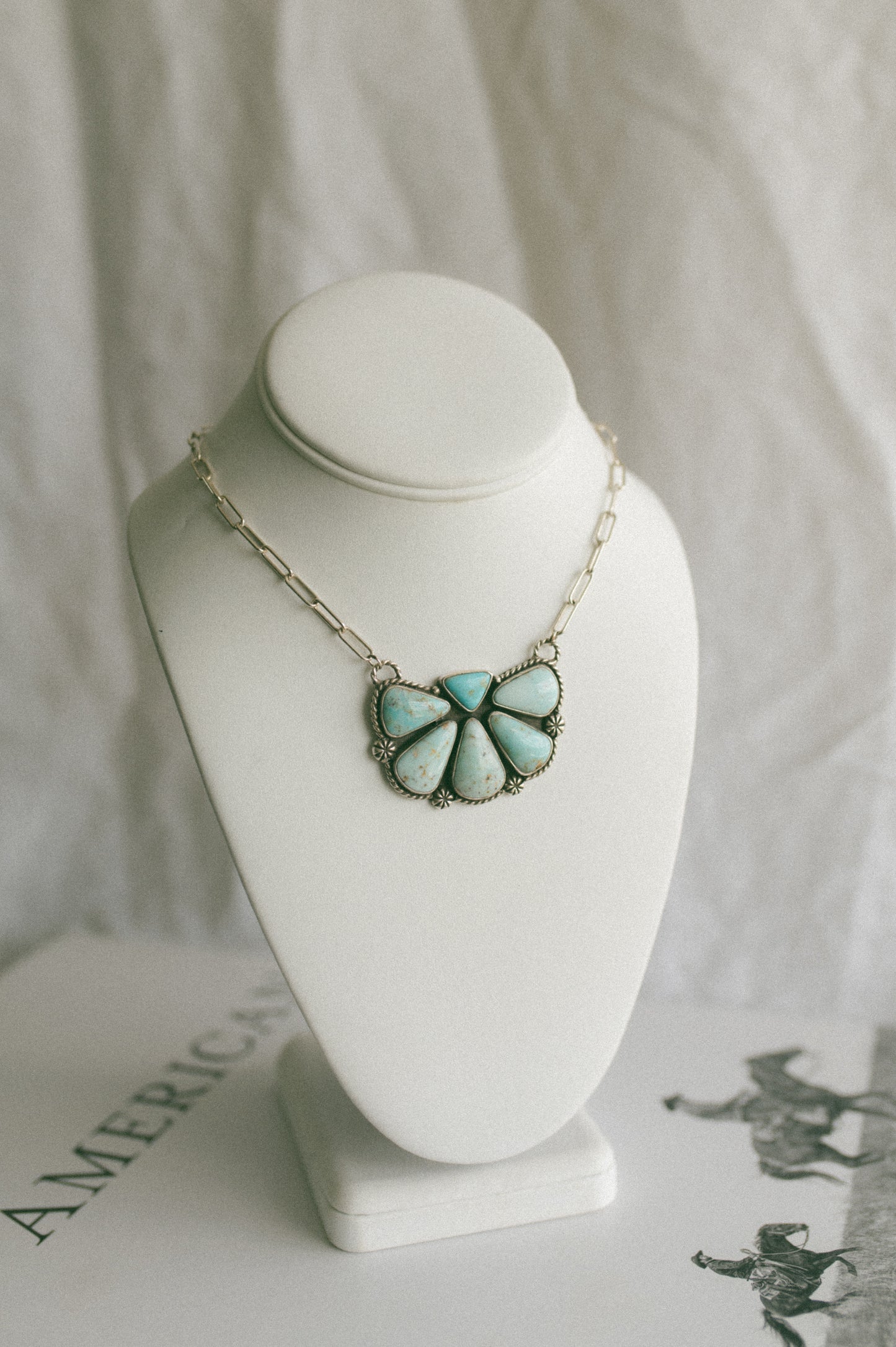 Kingman Turquoise Pendant Necklace