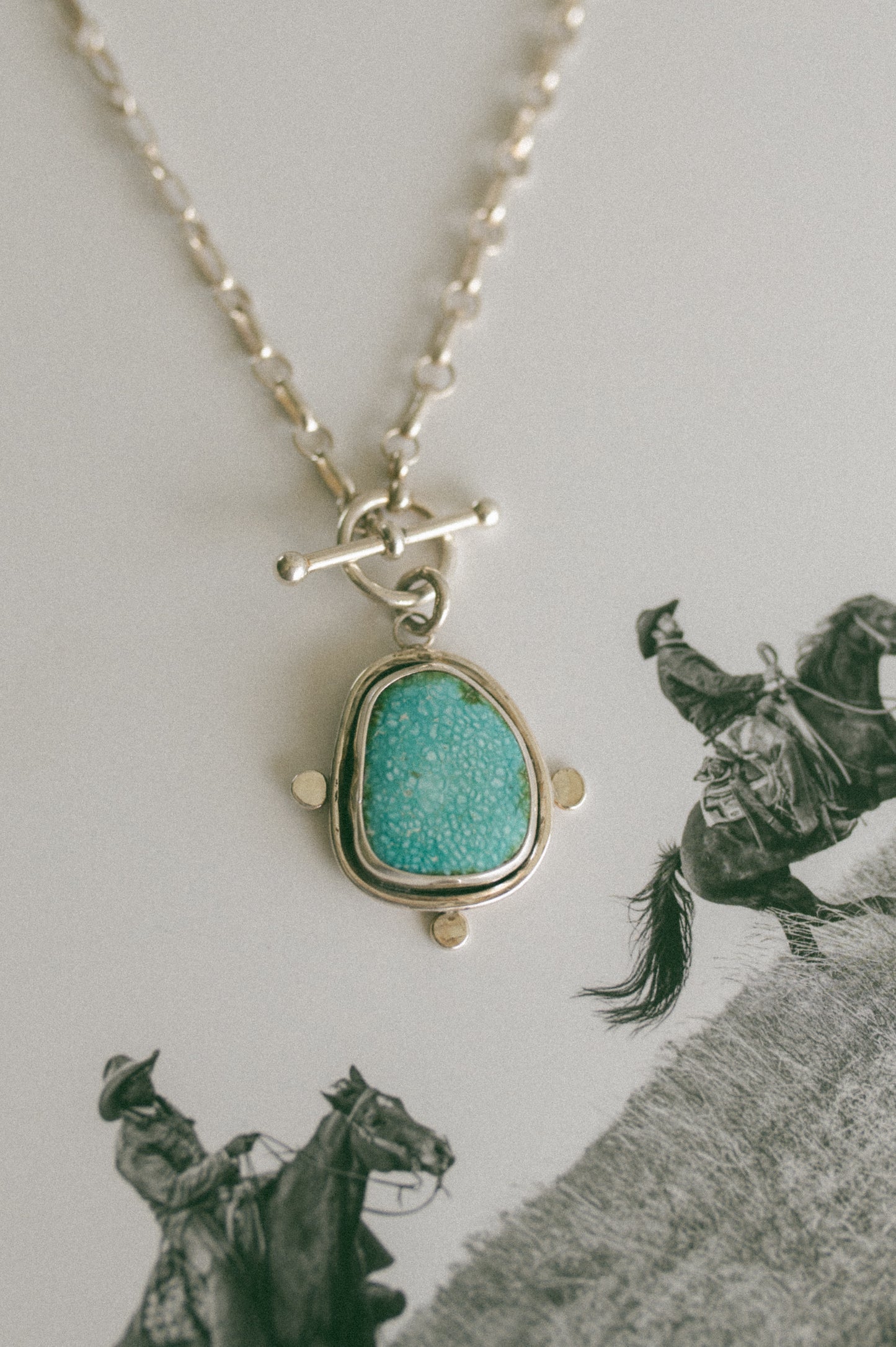 Sonoran Gold Turquoise Pendant Necklace