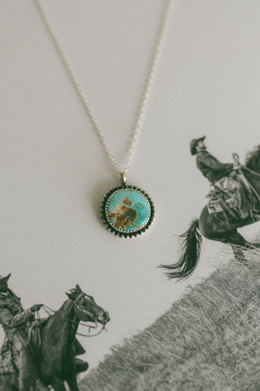 Kingman Turquoise Pendant Necklace