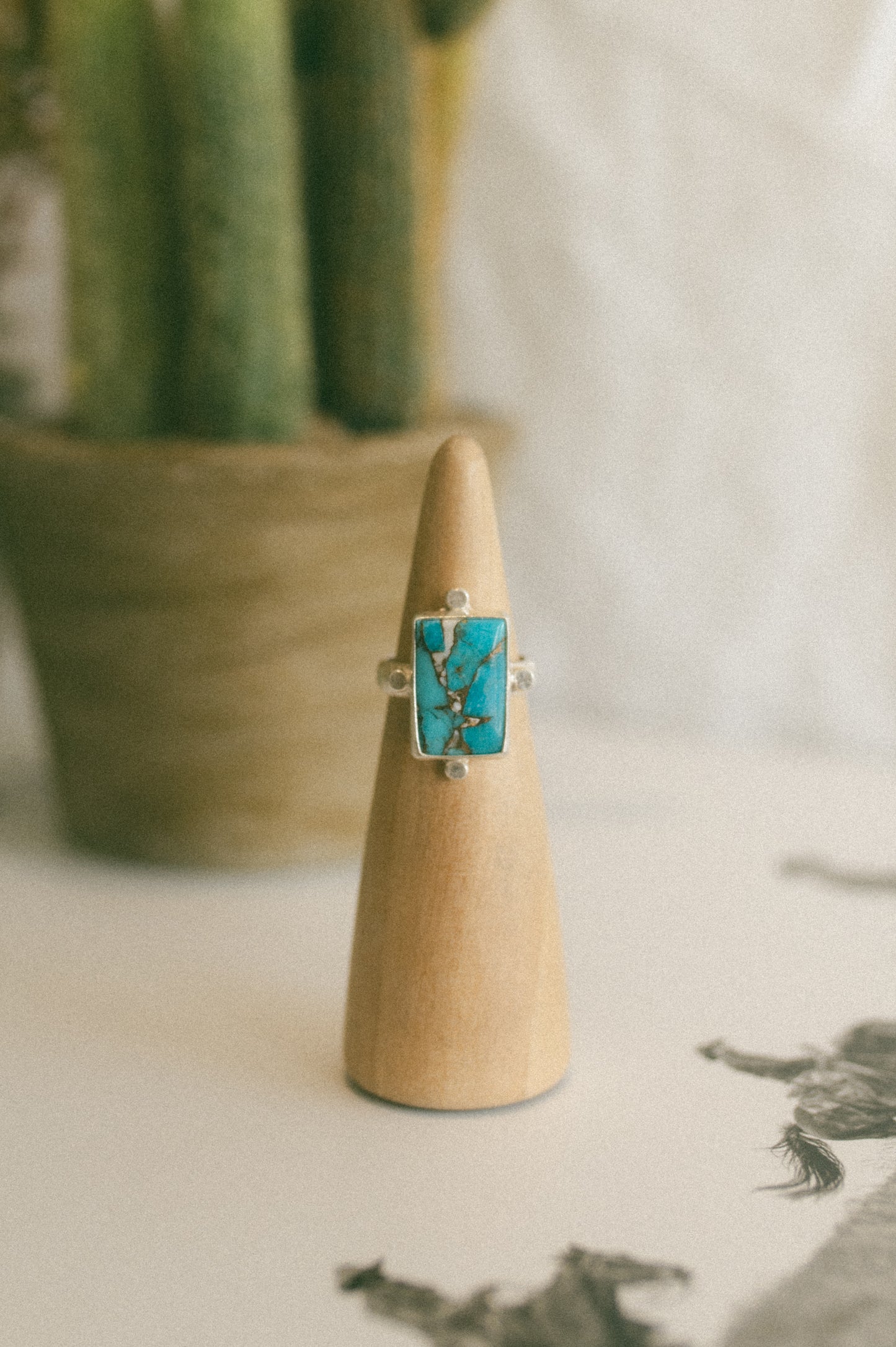Kingman Mojave Turquoise Ring - Size 7