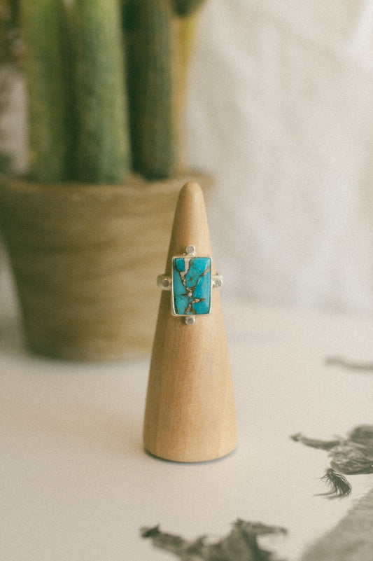 Kingman Mojave Turquoise Ring - Size 7