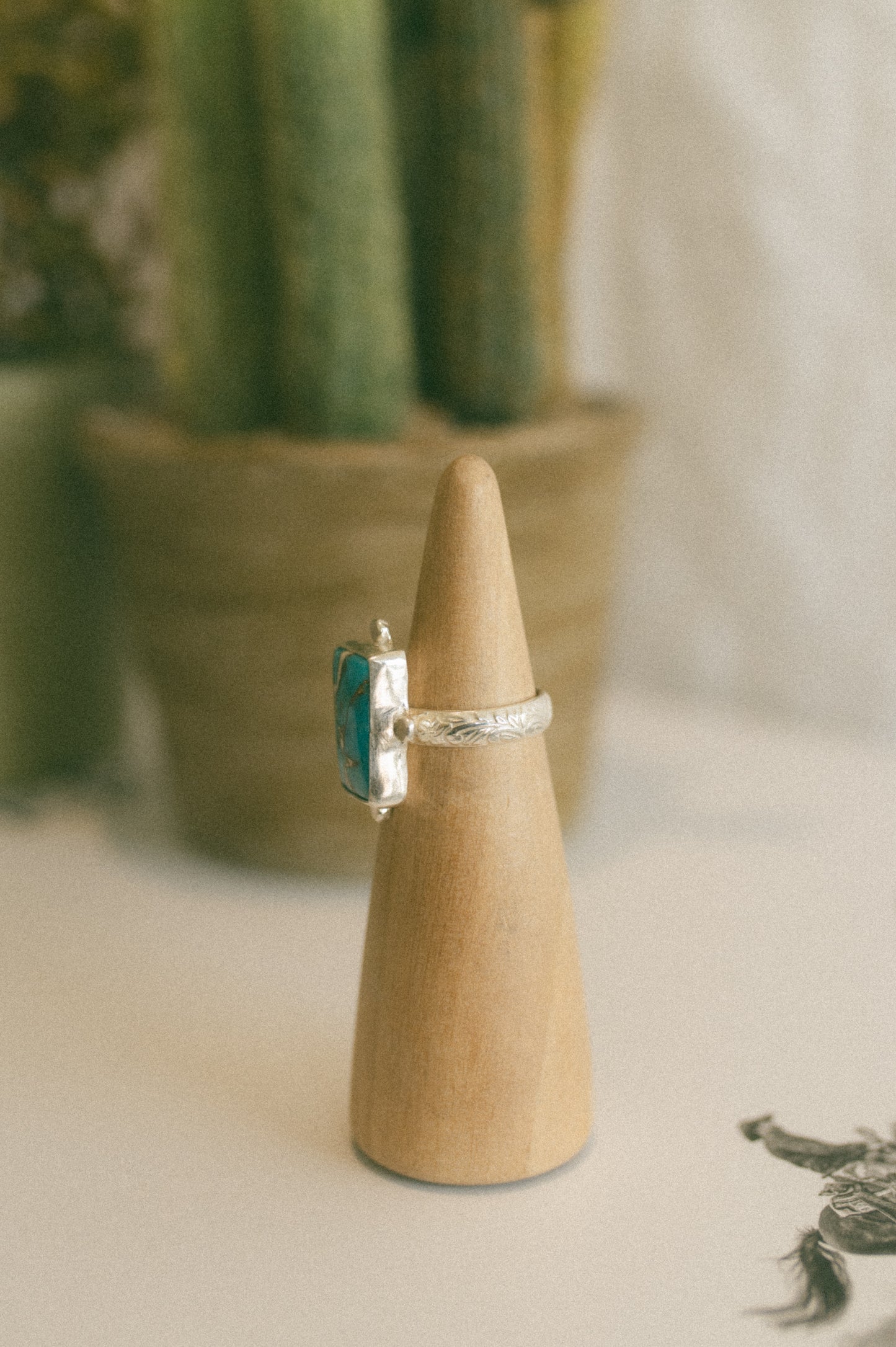 Kingman Mojave Turquoise Ring - Size 7
