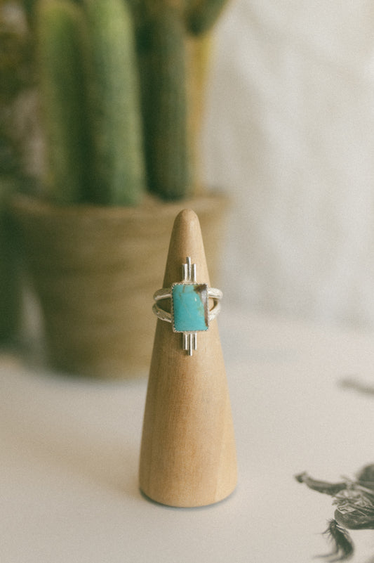 Turquoise Mountain Turquoise Ring - Size 6