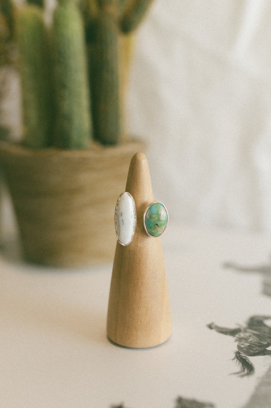 White Buffalo + Sierra Bella Turquoise Ring - Size 6