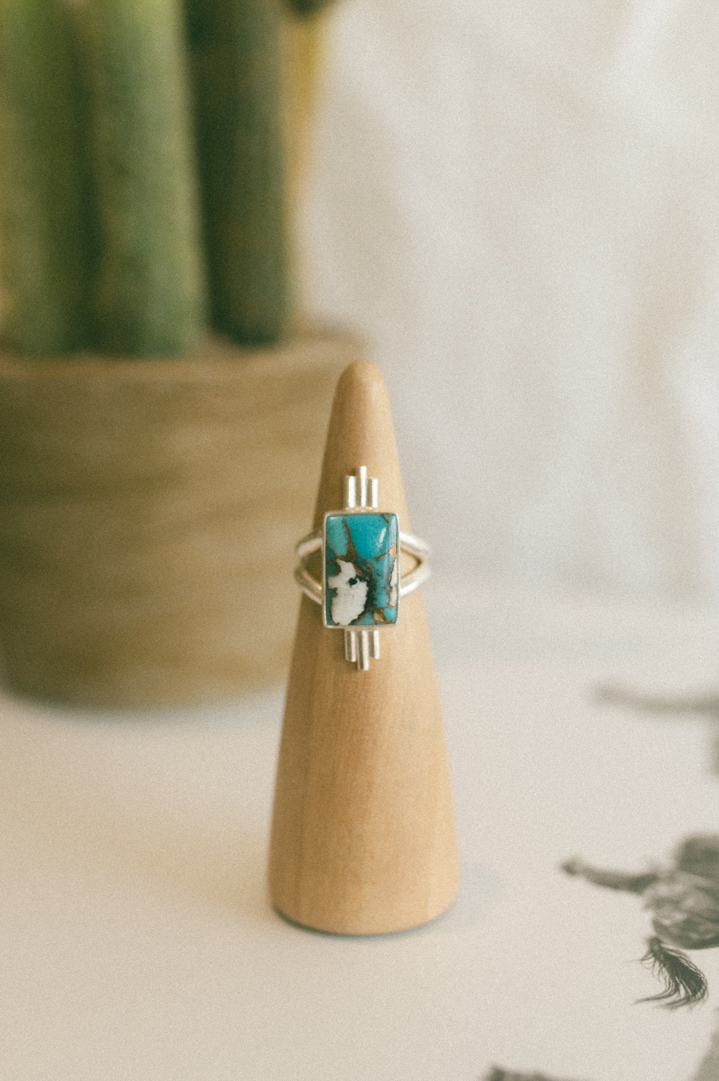 Kingman Mojave Turquoise Ring - Size 7