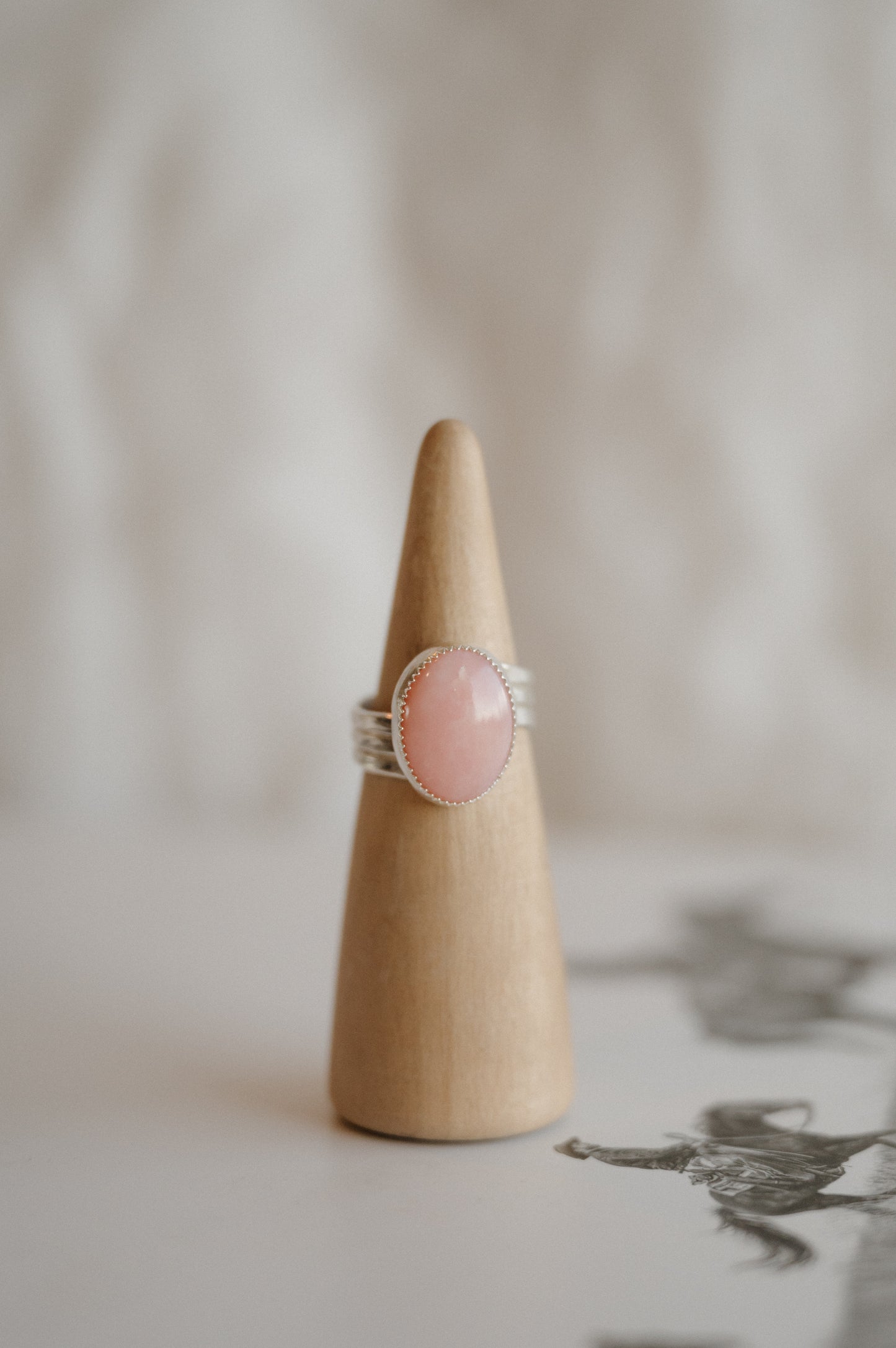 Pink Opal Ring - Size 9.5