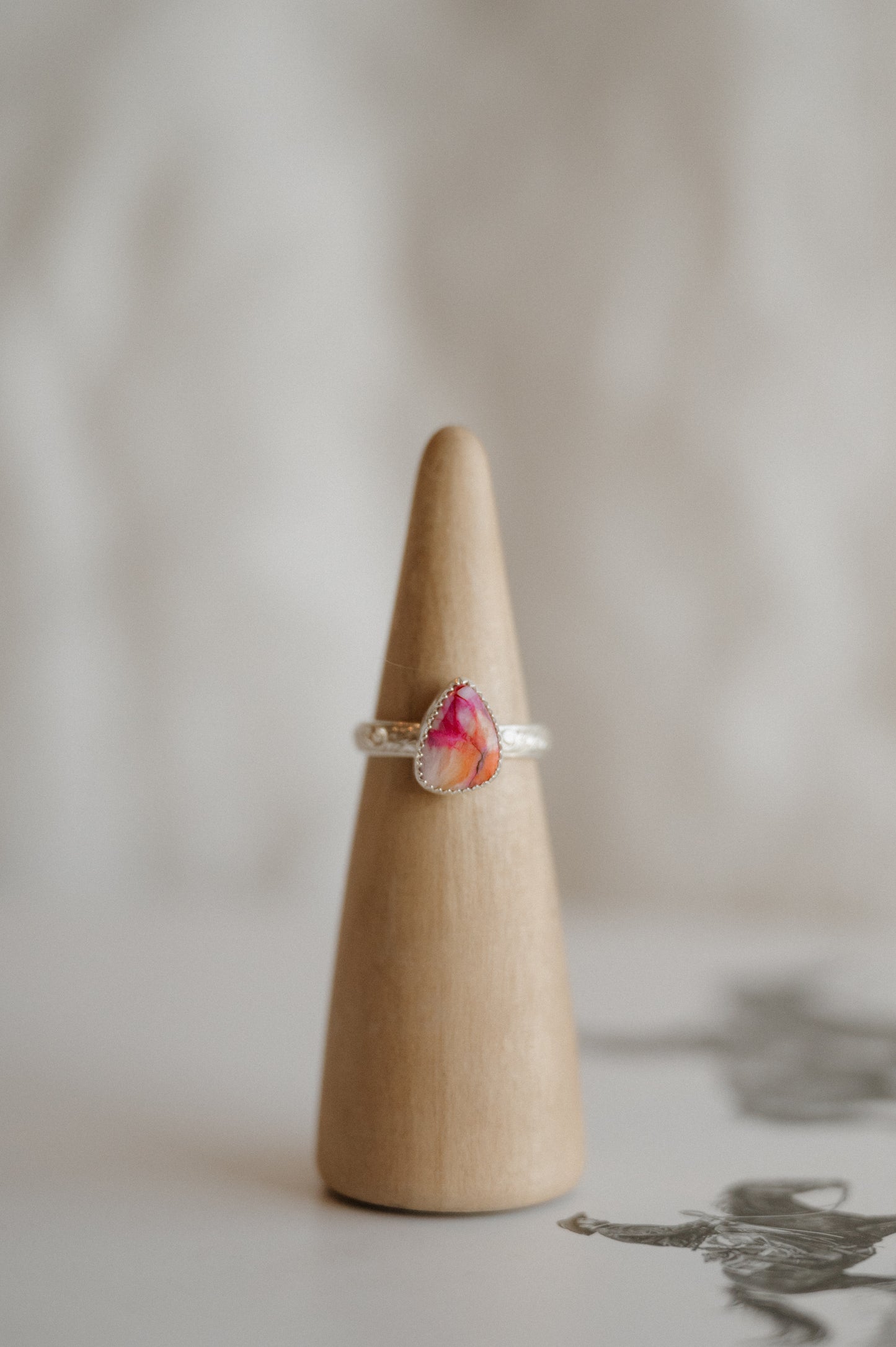 Pink Dahlia Mohave Ring - Size 8