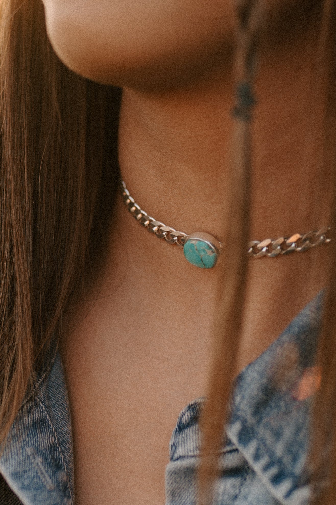 White Water Turquoise Choker Necklace