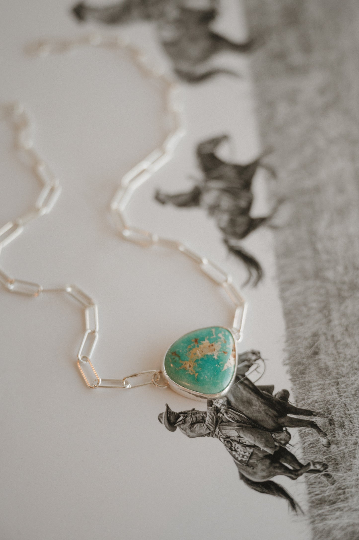 Lone Turquoise Choker Necklace