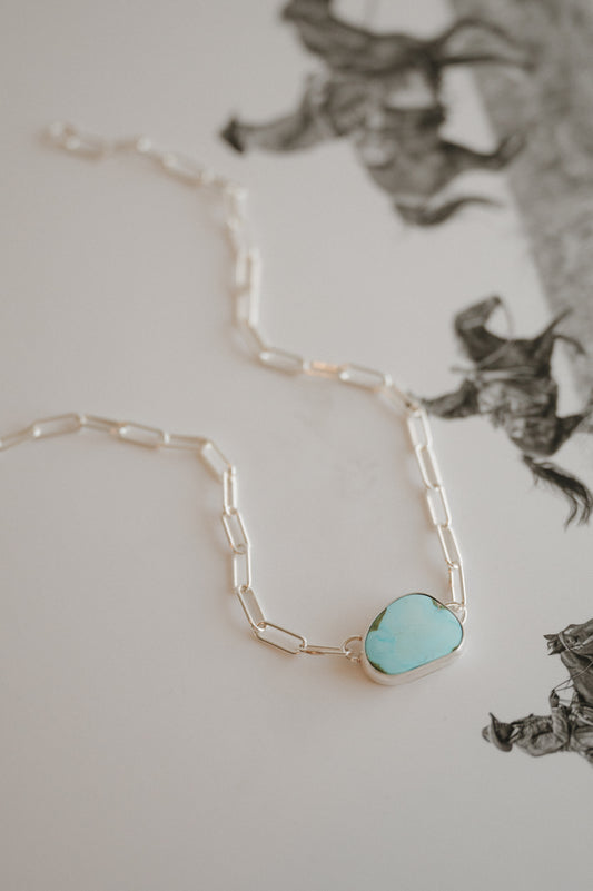 White Water Turquoise Choker Necklace