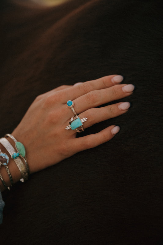 Turquoise Mountain Turquoise Ring - Size 6