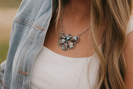 Golden Hills Turquoise Pendant Necklace