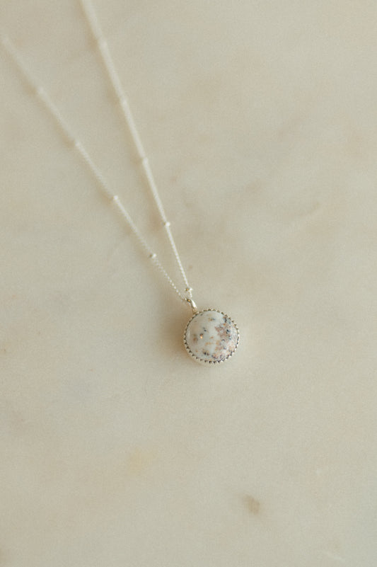 White Buffalo Turquoise Pendant Necklace