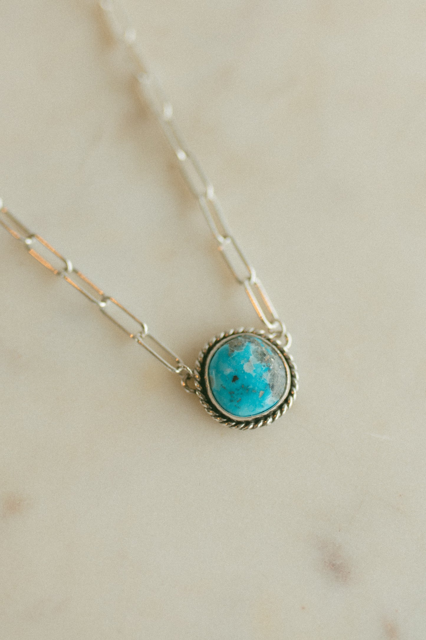 Kingman Turquoise Pendant Necklace