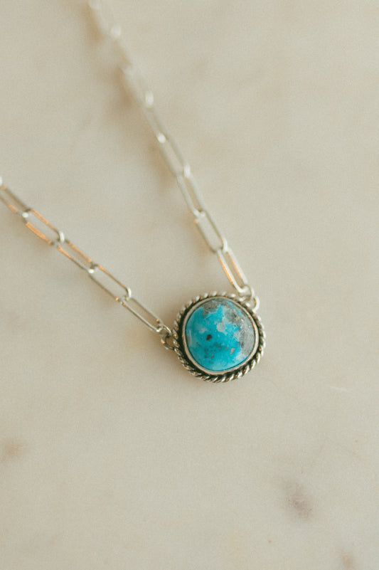 Kingman Turquoise Pendant Necklace