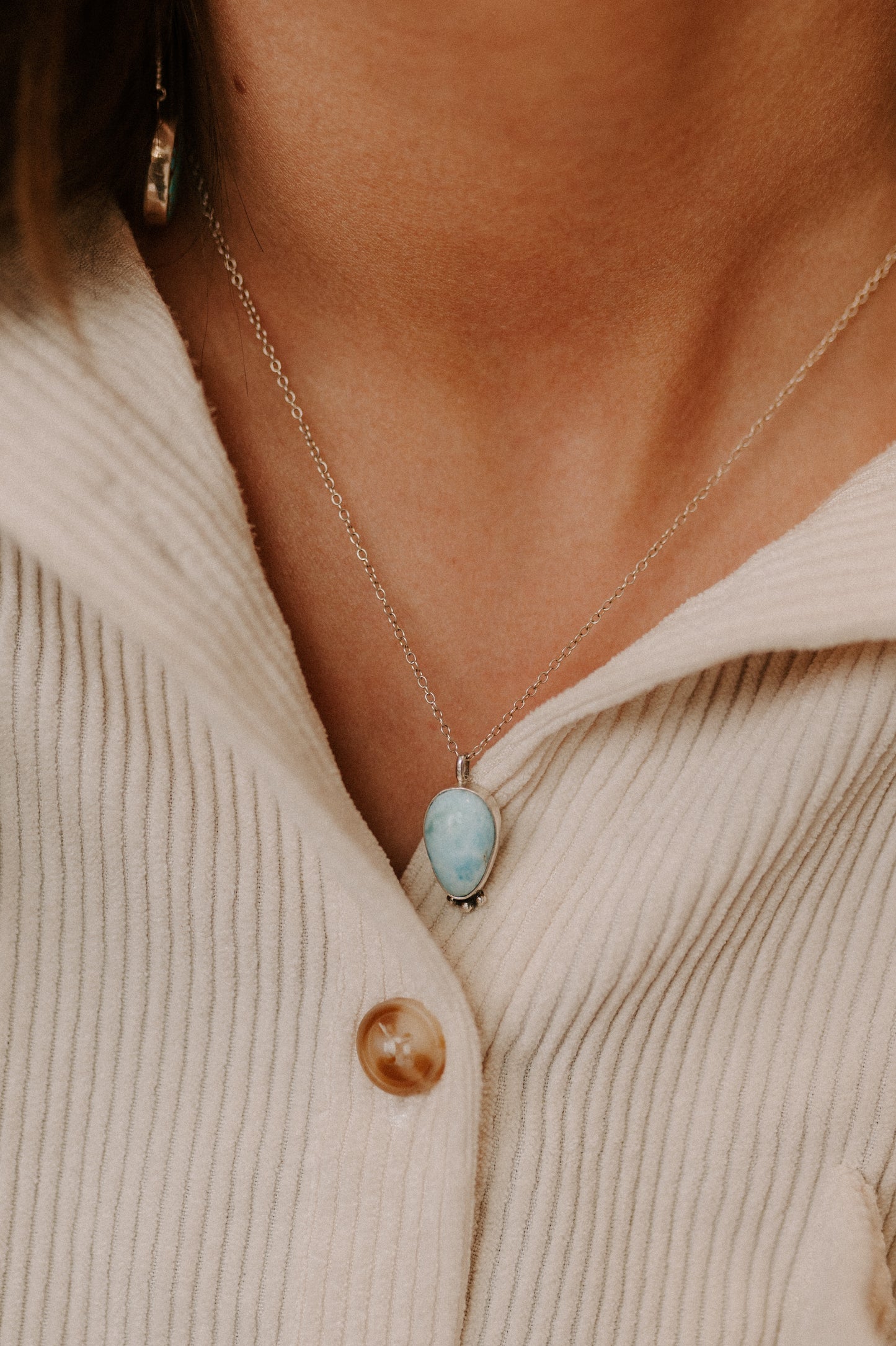 Larimar Pendant Necklace