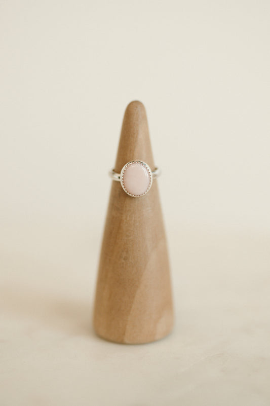 Peruvian Pink Opal Ring - Size 4