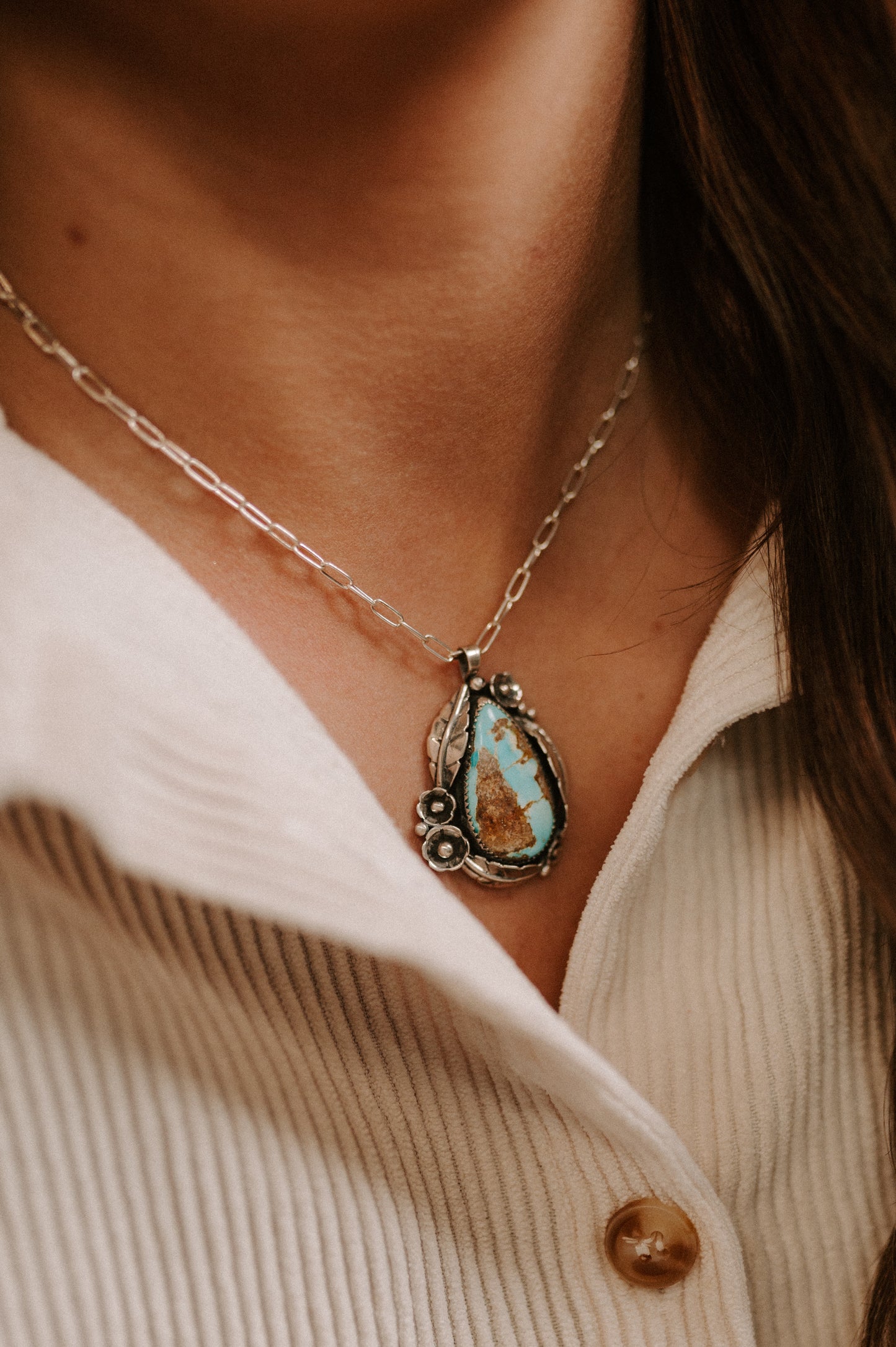 Palomino Turquoise Pendant Necklace