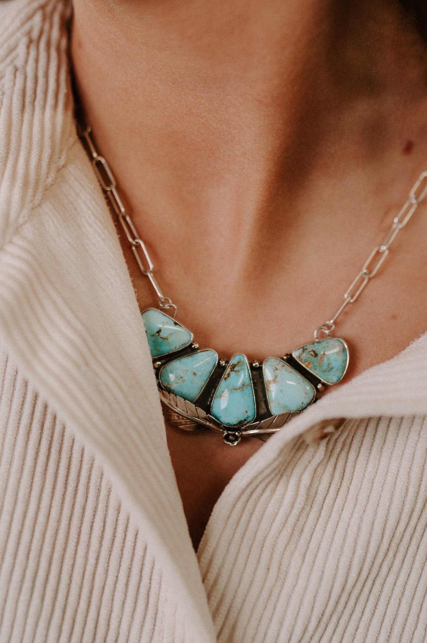 Lone Mountain Turquoise Pendant Necklace