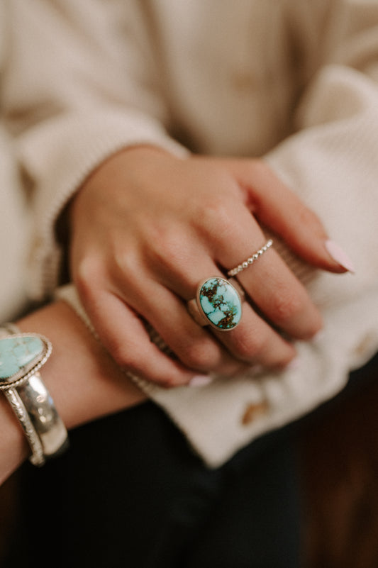 Turquoise Mountain Ring - Size 9.5