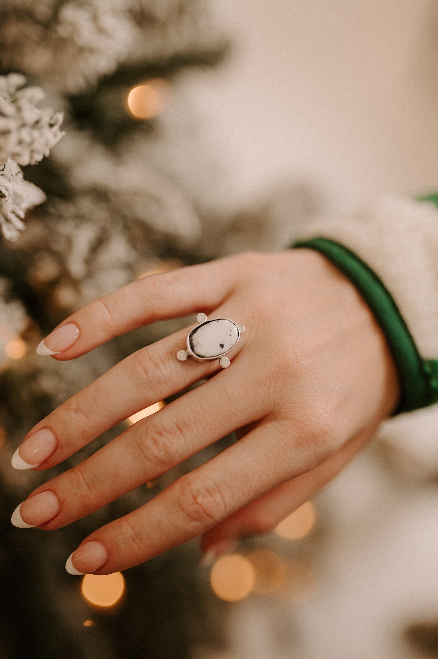 White Buffalo Turquoise Ring - MADE TO ORDER