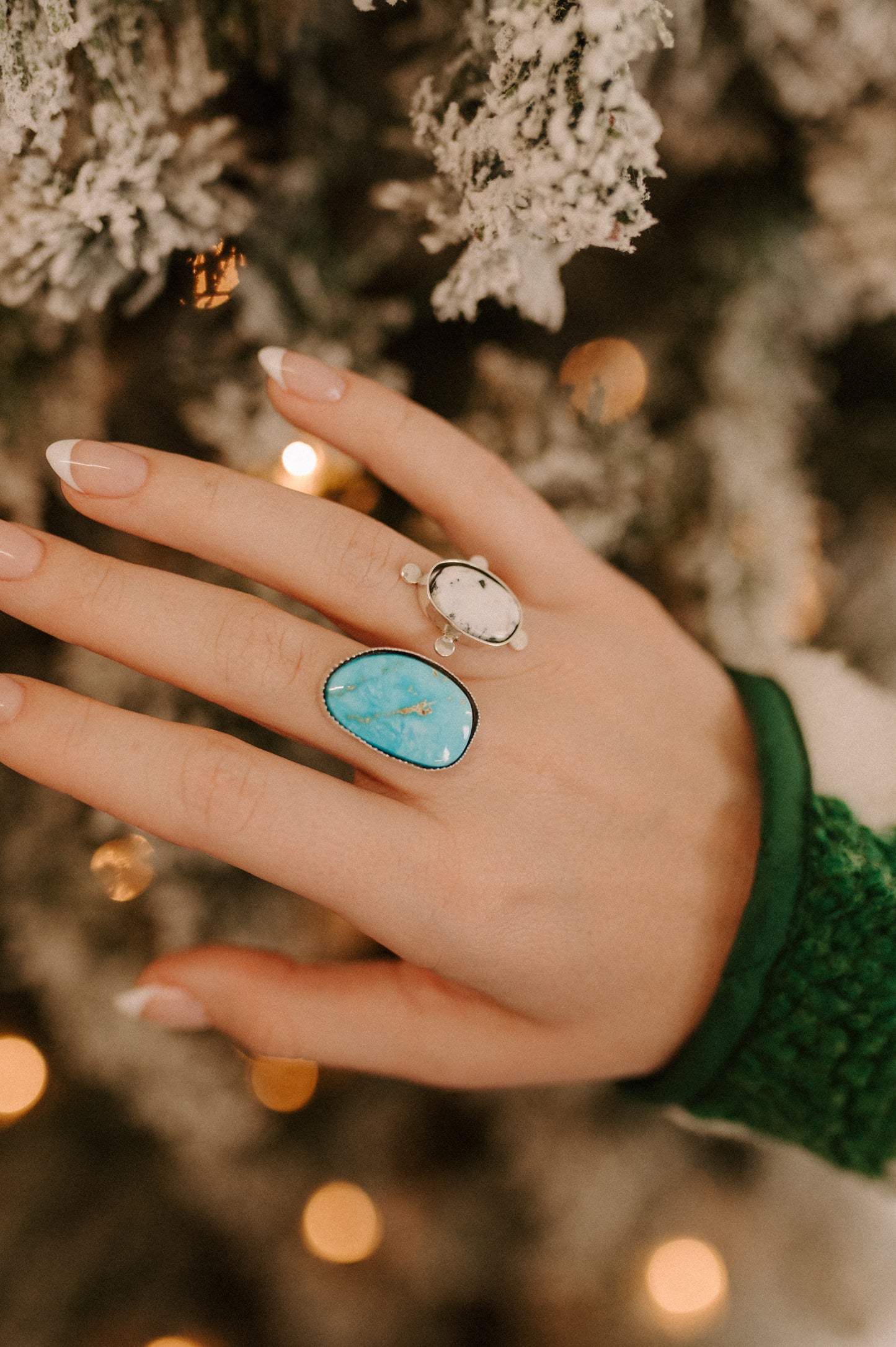 White Buffalo Turquoise Ring - MADE TO ORDER