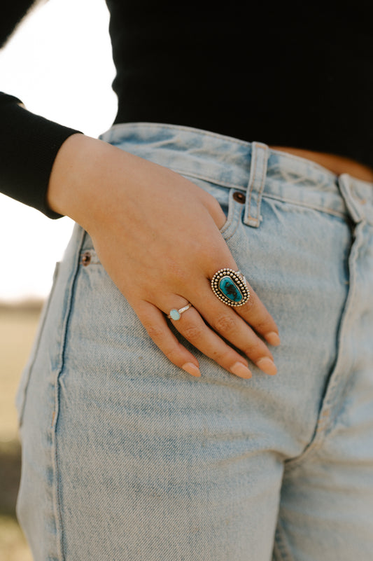 Kingman Turquoise Ring - Size 7.5